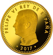 Spain / 100 Euros / Gold .999 / 6.75g / 23mm / Mintage: 3000.