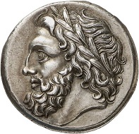 Lot 92: Syracuse (Sicily). 16 litra, 214-212. Very rare. Extremely fine. Estimate: 10,000,- euros. Hammer price: 75,000,- euros.