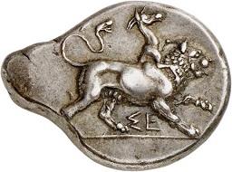 Lot 158: Sikyon (Peloponnesos). Stater, 431-400. From Lockett Coll., SNG 2323, and Pozzi Coll. (1920), 1799. Rare. Very fine to extremely fine. Estimate: 1,500,- euros. Hammer price: 7,000,- euros.