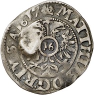 Lot 3025: Braunschweig-Harburg. Wilhelm, 1603-1642. 1/16 taler (double schilling) 1617, Harburg, with the title of Matthias. Very rare. Very fine. Estimate: 150,- euros. Hammer price: 2,400,- euros.
