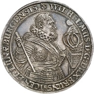 Lot 3001: Braunschweig-Harburg. Wilhelm, 1603-1642. Löser of 1 1/2 reichstalers no date (1618/19), Harburg. Gießener Münzhandlung 10 (1977), 313a. Extremely rare. Extremely fine. Estimate: 30,000,- euros. Hammer price: 90,000,- euros.