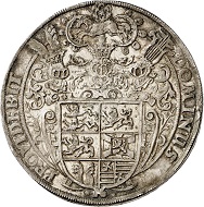 Lot 3001: Braunschweig-Harburg. Wilhelm, 1603-1642. Löser of 1 1/2 reichstalers no date (1618/19), Harburg. Gießener Münzhandlung 10 (1977), 313a. Extremely rare. Extremely fine. Estimate: 30,000,- euros. Hammer price: 90,000,- euros.