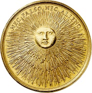Lot 5172: Sweden. Christina, 1632-1654. Gold medal of 40 ducats no date (around 1685), unsigned (by Giovanni Battista Guglielmada). From the actor and director Sascha Guitry Collection, Bourgey sale (1963), No. 137. Extremely rare. Extremely fine. Estimate: 50,000,- euros. Hammer price: 75,000,- euros.