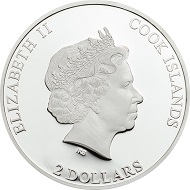 Cook Islands / 2 Dollars / Silver .999 / 1/2 oz / 50 mm / Mintage: 999.