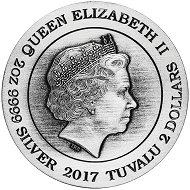 Tuvalu / 2 TVD / Silver .9999 / 2oz / 40.60 mm / Design: Inq Inq Jonq / Mintage: 2,000.