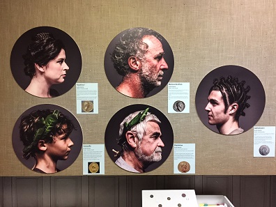Innovative use of modern photography to recreate hairstyles depicted on coins. Photo: Henry Flynn.