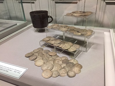The thematic exhibition included a section on coin hoards. Photo: Henry Flynn.