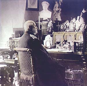 Wilhelm I on his desk. Source: Wikipedia.