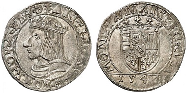 Lorraine. Antoine the Good, 1508-1534. Teston 1544, Nancy. From Grün sale 71 (2017), No. 1838. Estimate: 400 Euro