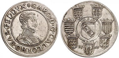 Lorraine. Charles III, 1545-1608. Écu 1569, Nancy. From Grün sale 71 (2017), No. 1846. Estimate: 3,500 Euro