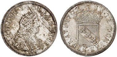 Lorraine. Leopold, 1690-1729. Écu 1702. From Grün sale 71 (2017), No. 1892. Estimate: 5,000 Euro