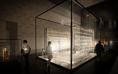 GEM – TUT gallery Rebirth, Grand Egyptian Museum. Image: Atelier Brückner.