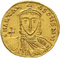 Lot 318: Byzantine Empire. Artavasdus, 742-743. Solidus, 742/743, Mint of Constantinopolis. Extremely rare. Extremely fine. Estimate: 30,000 CHF. Result: 40,000 CHF.
