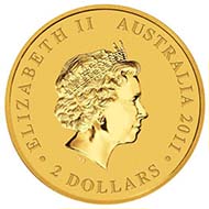Australia - 2 AUD - 0,016oz 999 gold - 0.5 g - 11.6 mm - Mintage: Unlimited - Designer: Wade Robinson.