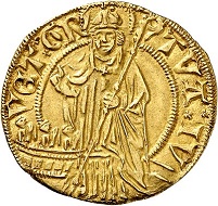 Lot 1820: Lorraine. René II, 1473-1508. Florin d’or, no date, Nancy. Very rare. Extremely fine. Estimate: 7,500 euros. Hammer price: 9,000 euros.