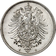 Lot 259: 1 mark 1873 C. FDC. Estimate: 6,500 euros. Hammer price: 9,500 euros.