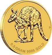 Australia - 2 AUD - 0,016oz 999 gold - 0.5 g - 11.6 mm - Mintage: Unlimited - Designer: Wade Robinson.