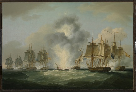 The sinking of the Nuestra Senora de las Mercedes on October 5, 1804.