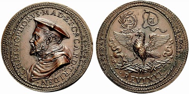Christoforo Madruzzo. Medal by Laurentius Parmensius. From Rauch (Summer Sale 2010), 2206.
