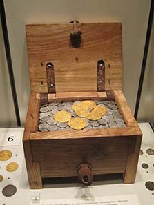 Coin find from Cambridge, buried c. 1350. Image: UK.