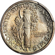 Lot 10287: 1916-D Mercury Dime. MS-65+ FB (PCGS). CAC. Realized: $58,750.
