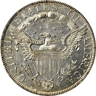 Lot 11143: 1801 Draped Bust Half Dollar. O-101, T-2. Rarity-3. MS-60 (PCGS). Secure Holder. Realized: $70,500.