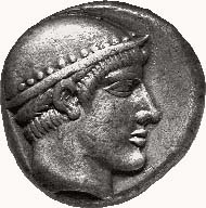 AINOS. Tetradrachmon, 460-440. Kopf des Hermes mit nietenbesetztem Petasos n. r. Rv. AINI Ziegenbock n. r. stehend, vor ihm Amphora; alles in Quadratum incusum. 16,30 g. May 41, 32 (Av. stgl.).