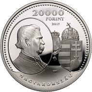 Hungary / 20,000 HUF / Silver .925 / 77.76g / 52.5mm / Design: István Kósa / Mintage: 5000.