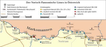 The course of the Limes. Source: Ziegelbrenner / Wikipedia.