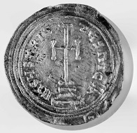 Silver miliaresion, Leo IV, 741-745, overstruck on an Ummayad dirhem. From the Peter Donald Collection. Photo: Princeton University Numismatic Collection, Department of Rare Books and Special Collections, Princeton University Library.