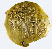 Gold hyperpyron, John V, 1341-47. From the Peter Donald Collection. Photo: Princeton University Numismatic Collection, Department of Rare Books and Special Collections, Princeton University Library.