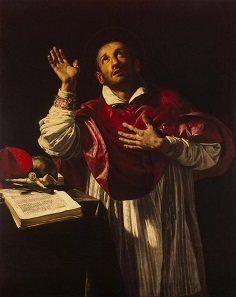 Saint Charles Borromeo. Painting by Orazio Borgianni. Between 1610 and 1616. Source: Wikipedia.