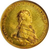 Russia. Coronation of Paul I Gold Medal, ND (1797). PCGS Genuine--Filed Rims, Unc Details Secure Holder.