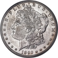 1893-S Morgan Dollar, AU55 PCGS. Realized price: 38,796 USD.