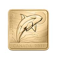 Canada - $3 - Sterling silver gold plated- Wildlife Conservations Series #3, Orca Whale (Designer: Jason Bouwman) - Mintage: 15.000.