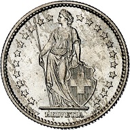 293 / Lot 2265: Switzerland. Confederacy. 2 francs 1901, Bern. Very rare. Almost FDC. Estimate: 4,000,- euros. Hammer price: 14,000,- euros.