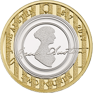 Great Britain / 2 Pounds / Silver .925 and Silver .925 plated with fine gold / 12g / 28,4mm / Design: Jody Clark (obverse) and Dominique Evans (reverse).