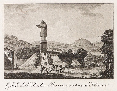 Statue of St. Charles Borromeo in Arona, by Gabriel Lory (1784-1846). Swiss National Library, GS-GUGE-LORY-A-12.