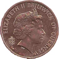 Domestic beef is depicted on the 2-pence-piece.