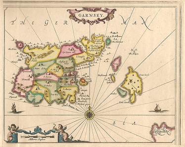 This historical map shows Guernsey between 1757 and 1859.