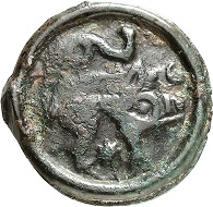 Lot 24. Remi (Reims region, Champagne. Potin, ca. 60-40 BC. Good very fine. Estimate: 100 euros.