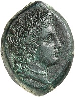 Lot 74. Henna (Sicily). Bronze, ca. 339/8-335. Very rare. Almost extremely fine. Estimate: 2,500 euros.