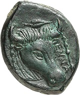 Lot 74. Henna (Sicily). Bronze, ca. 339/8-335. Very rare. Almost extremely fine. Estimate: 2,500 euros.