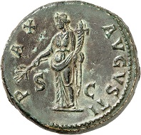 Lot 156. Vespasian. Sestertius, 71. RIC 243. Untouched surface. Showpiece. Estimate: 8,500 euros.