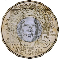 Republic of San Marino / 5 euros / bronzital, cupronickel / 27.5mm / 9.50g / Design: Maria Carmela Colaneri / Mintage: 76,493.