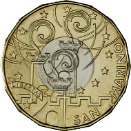 Republic of San Marino / 5 euros / bronzital, cupronickel / 27.5mm / 9.50g / Design: Maria Carmela Colaneri / Mintage: 76,493.