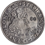 Lot 21361: Poland. Taler, 1580. Olkusz Mint. Stefan Bathory (1575-86). PCGS Genuine-Cleaning, VF Details Secure Holder.