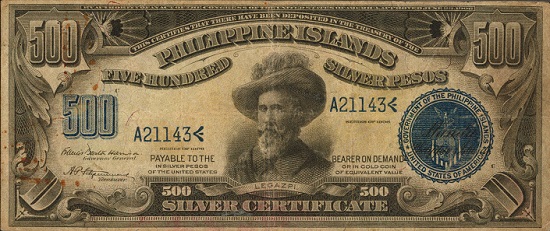 Lot 30336: Philippines. Philippine Islands. 500 Pesos, 1906. P-33c. PMG Very Fine 25 Net. Rust.