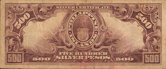Lot 30336: Philippines. Philippine Islands. 500 Pesos, 1906. P-33c. PMG Very Fine 25 Net. Rust.