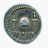 Denarius of Brutus. Image: Fitzwilliam Museum.